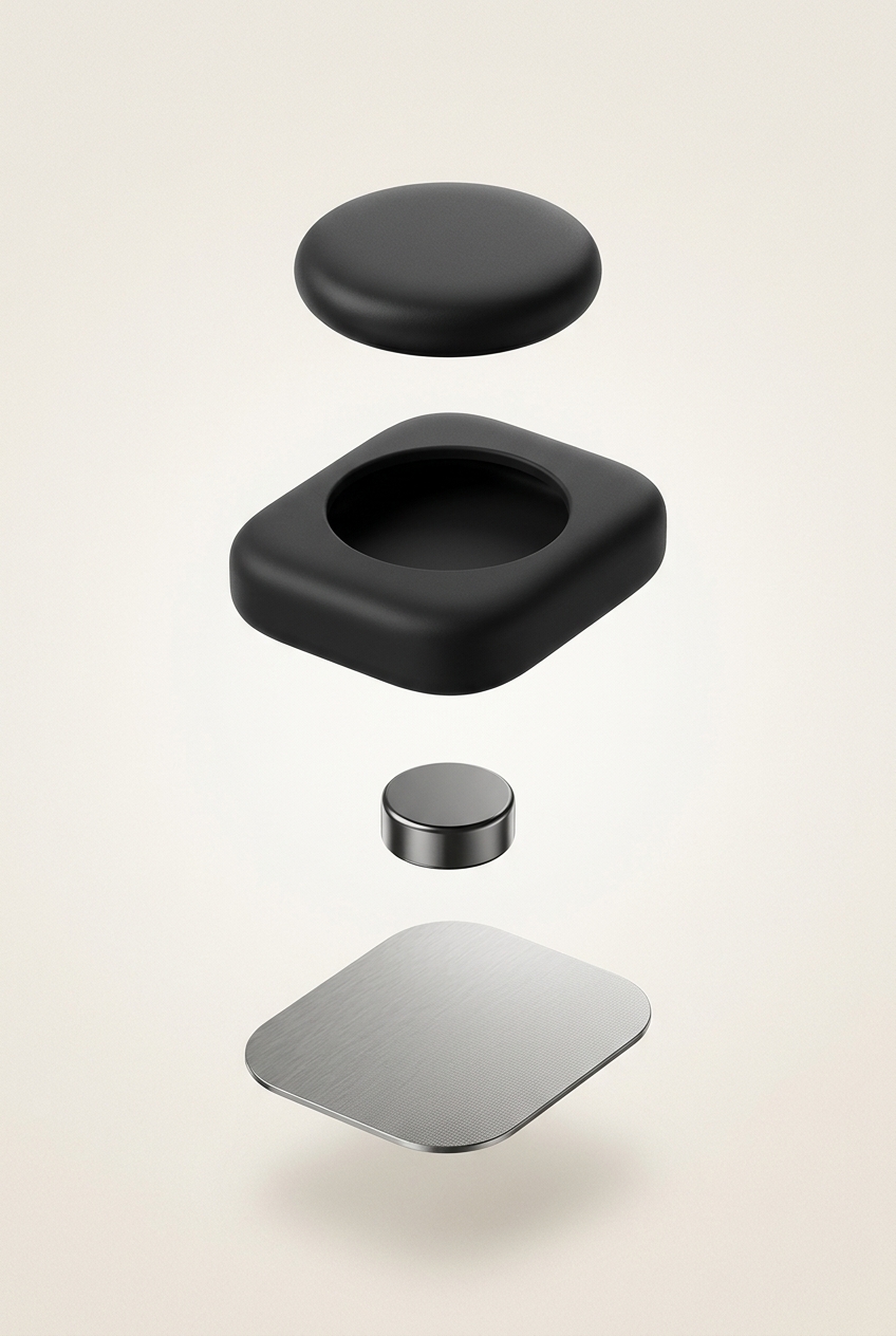 Exploded view of the Tracksy kit